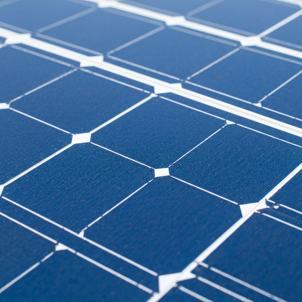High-efficiency photovoltaic modules macro detail