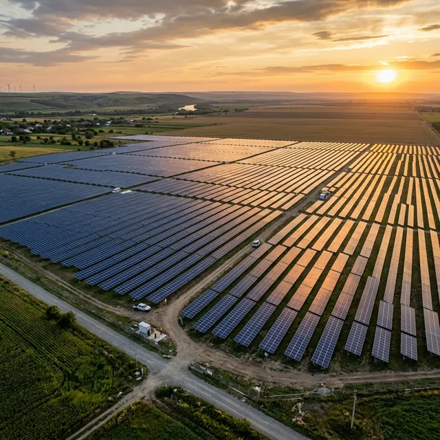 Completed Phase I section of the Niculițel solar farm