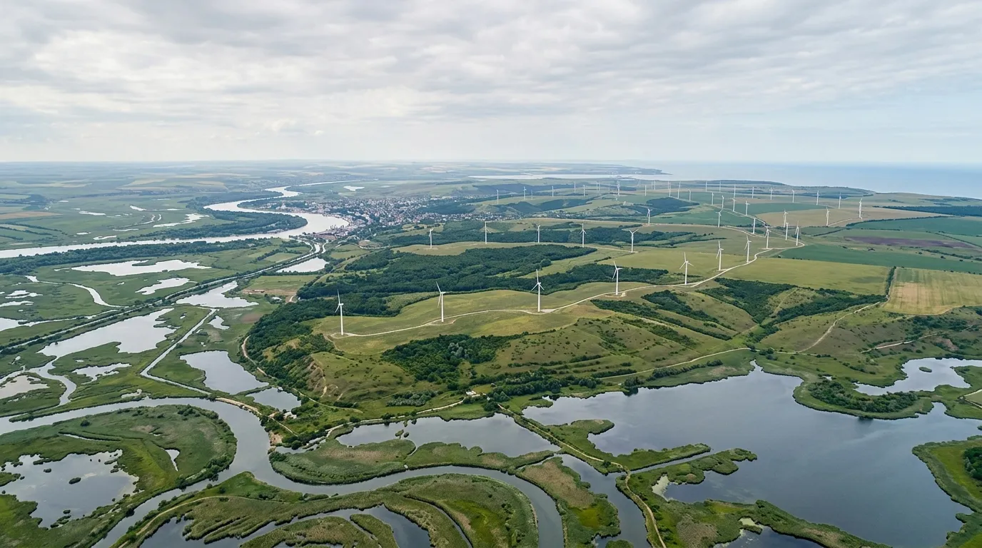 Panoramic view of the Tulcea project area integrated into the environment